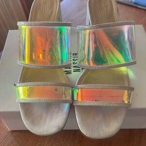 MARYAM NASSIR ZADEH Wedge Sandals Clear Rainbow Color Women's US41 Used
